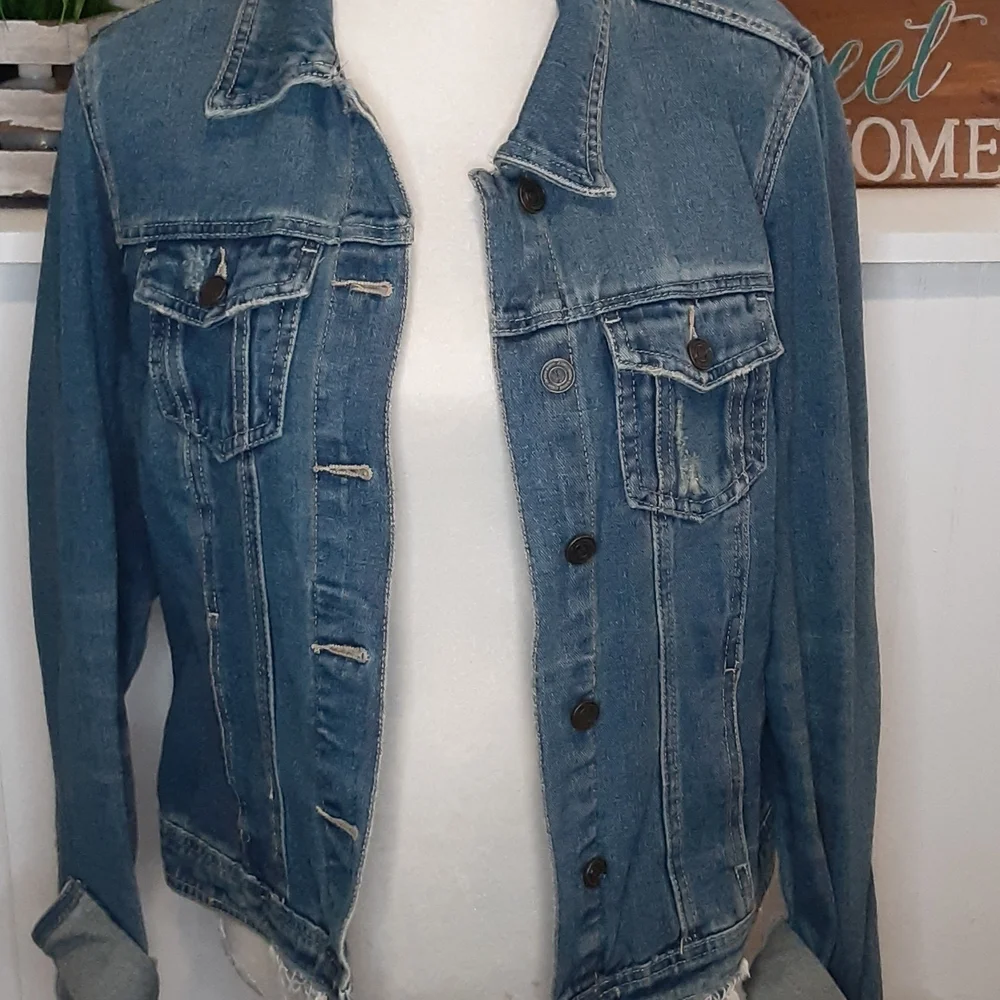 Boom Boom Denim‎ Jean Jacket Distressed