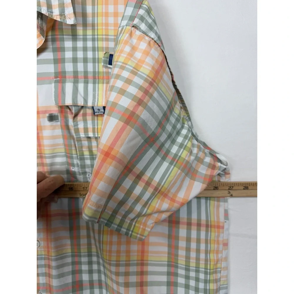 Columbia PFG Super‎ Bahama Men's Shirt XL Plaid Outdoor Lightweight Fishing