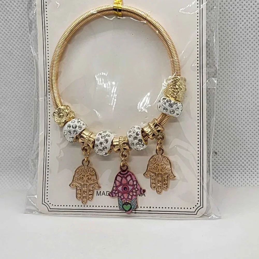 Brand New   Three Hamsa  Bracelet