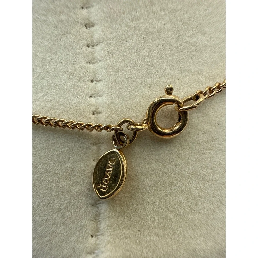 Avon Gold Tone Angel Love Letter Heart Pendant Necklace Kids Jewelry 15 Inch