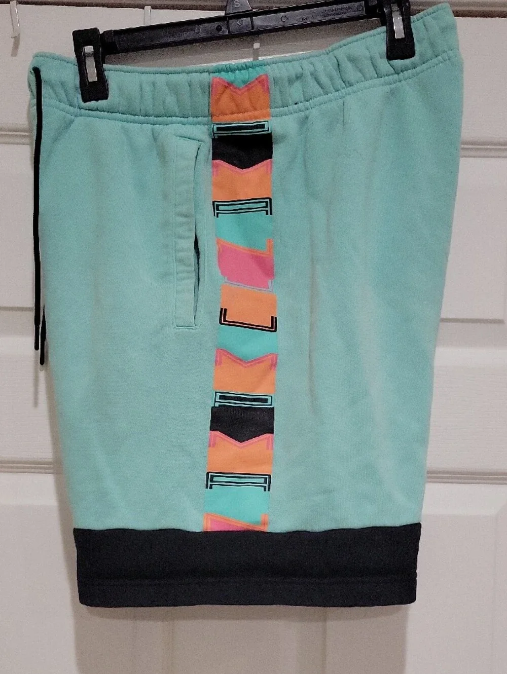 Jordan Mint Green Sweatpants with Multicolor Logo Stripe