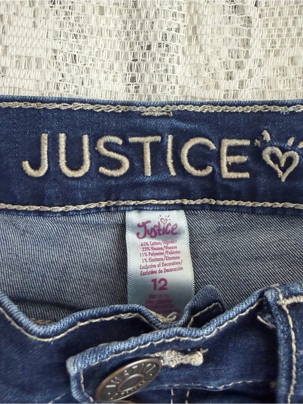 Justice girls size