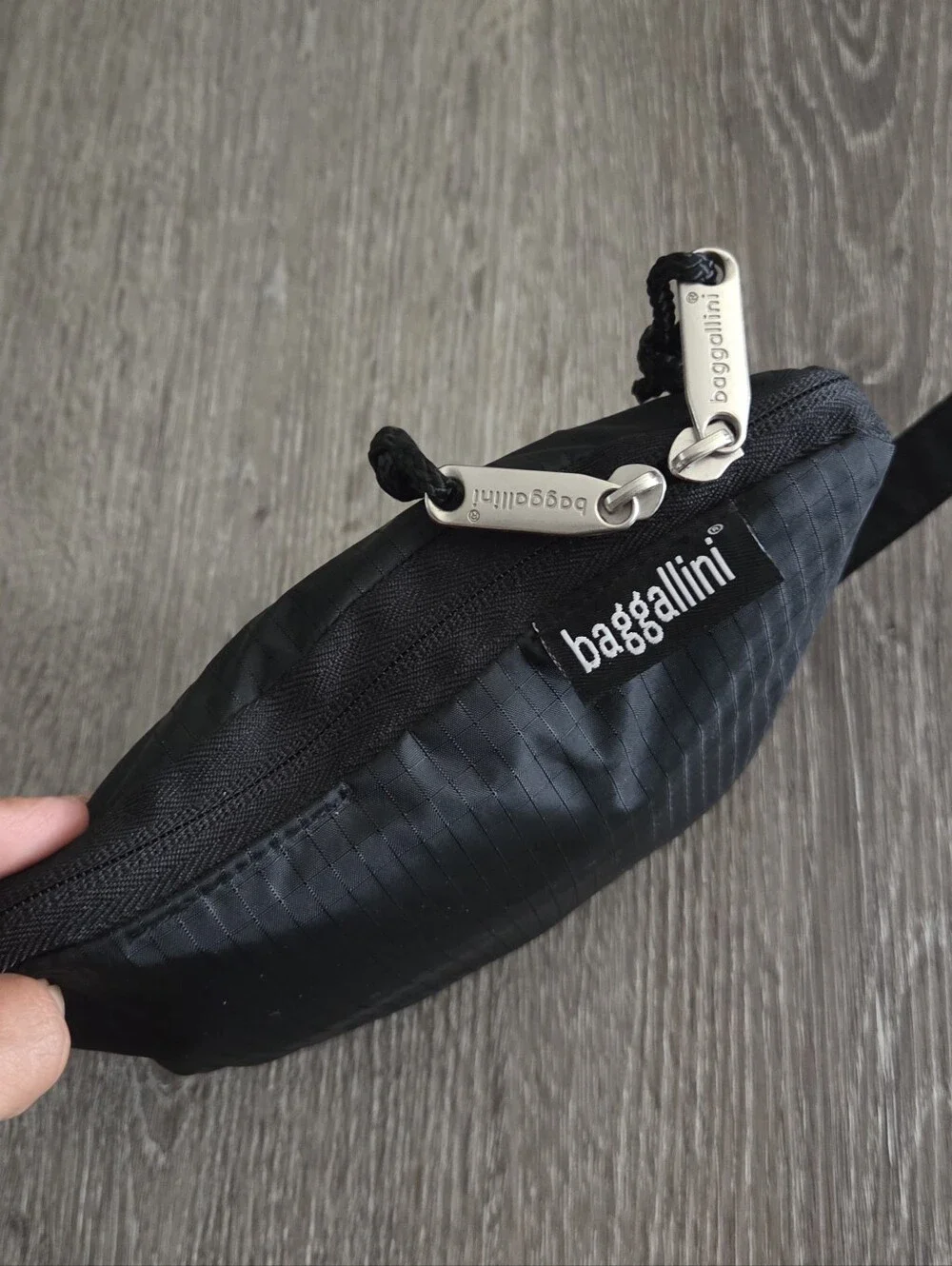 Baggallini Zip-Out Packable Backpack Black Nylon Travel Daypack