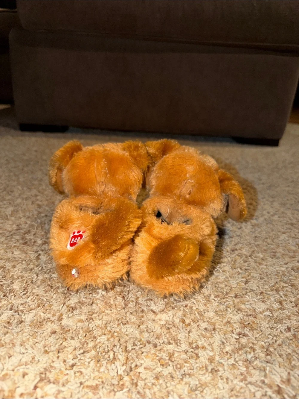 Build A Bear Girls/Boys Brown Puppy Slippers Size Youth S 10-11