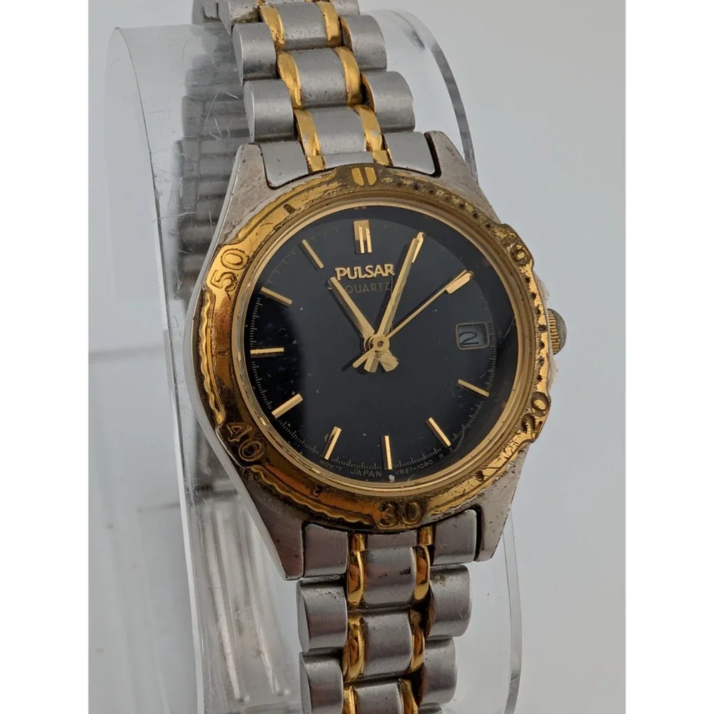 Vintage Pulsar Watch Women‎ 25mm Case Two Tone 6.25