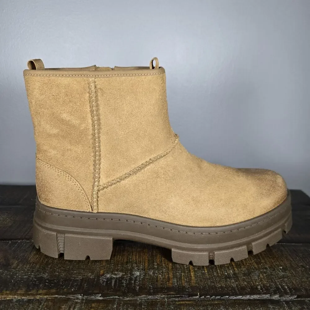 NEW UGG Skyview Classic Mens Size 8 Suede Pull On Boots Shoes Brown Waterproof