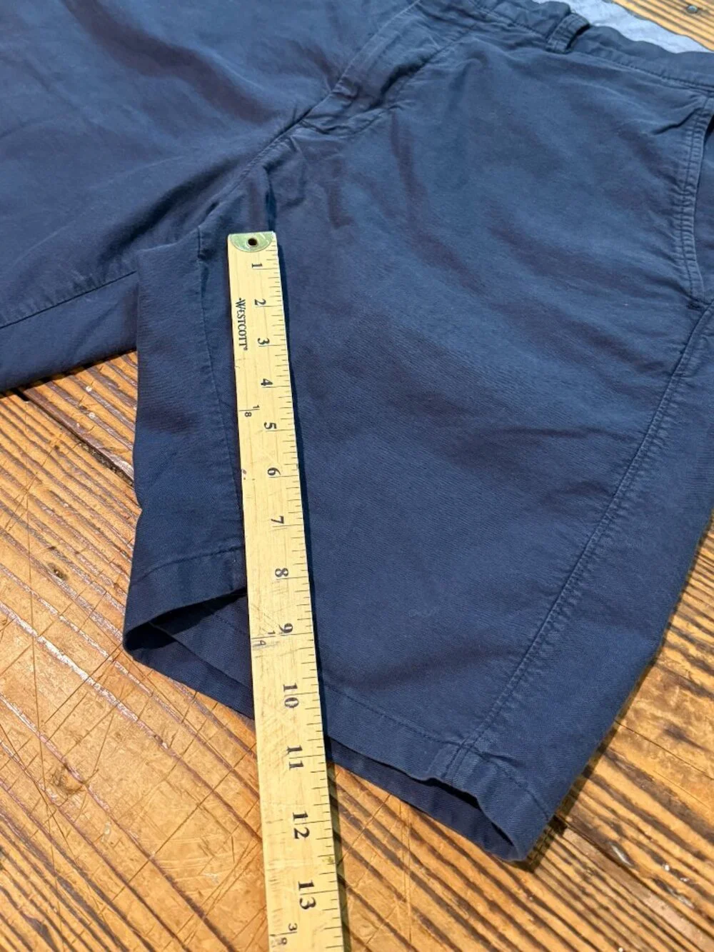 J Crew Short Shorts Mens 36 Navy Blue Club Chino Flat Front 9 inch Inseam Casual