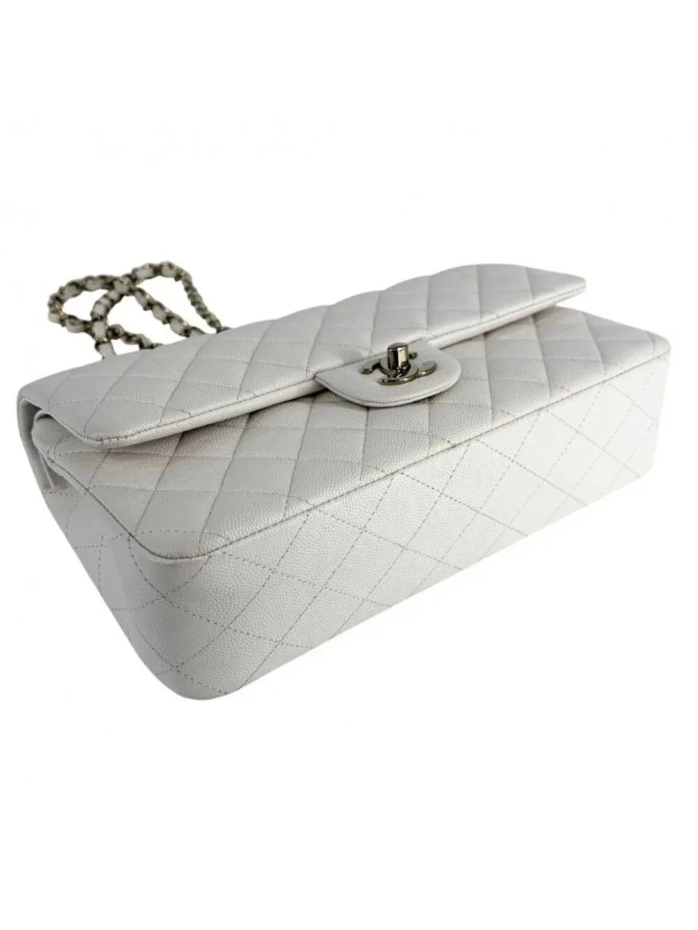 Chanel Shoulder Bag Quilted 25 Double Chain Flap Crossbody CC Logo Turnlock