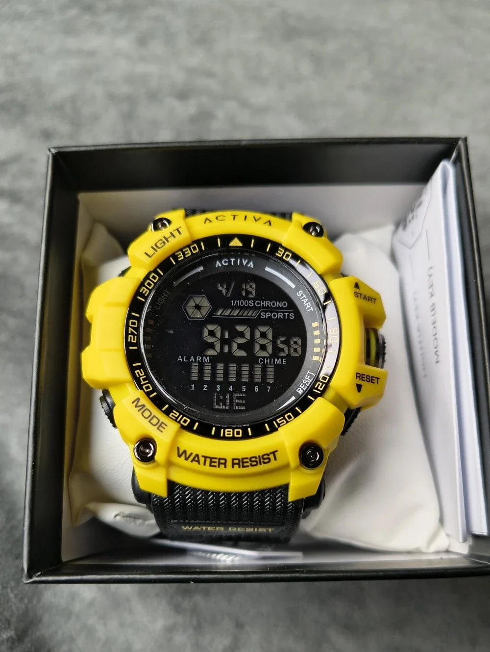 Activa X Invicta Digital Men's Watch - 56mm. Black Yellow (ACW8020-010)