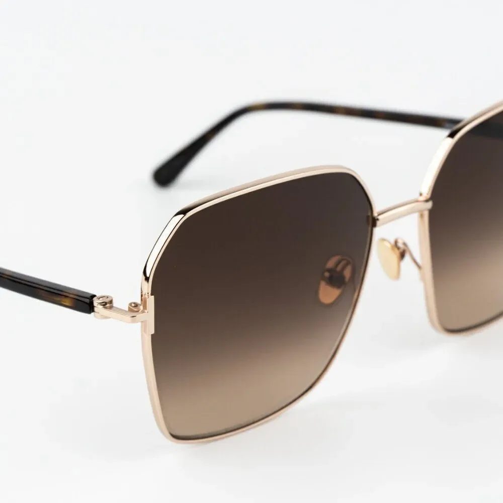 Tom Ford CLAUDIA-02 Women Sunglasses Gold Brown Gradient Square FT0839 52F NEW