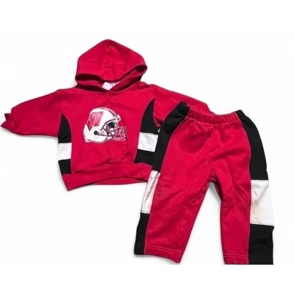 Wisconsin Badgers Hoodie & Pants Set 12M Official Collegiate‎ Baby Outfit