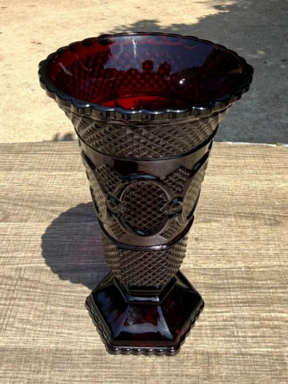 Vintage Avon 1876 Cape Cod Ruby Red Glass 8