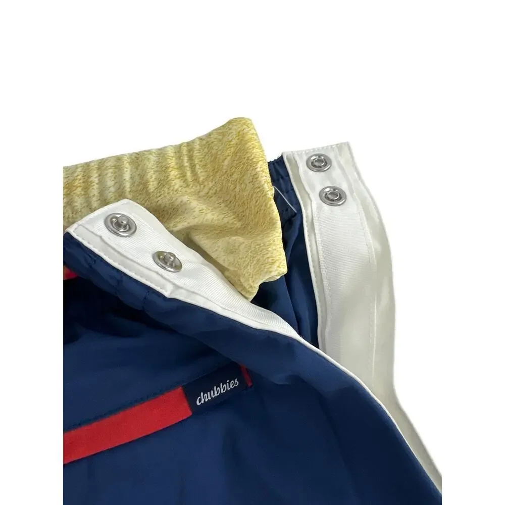 Chubbies Navy The Hidden Golds Tear-Away Swim Trunk Size XXL