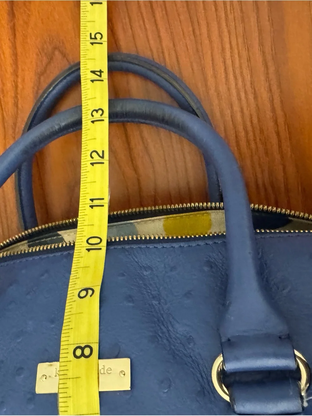 kate spade cobalt blue embossed satchel