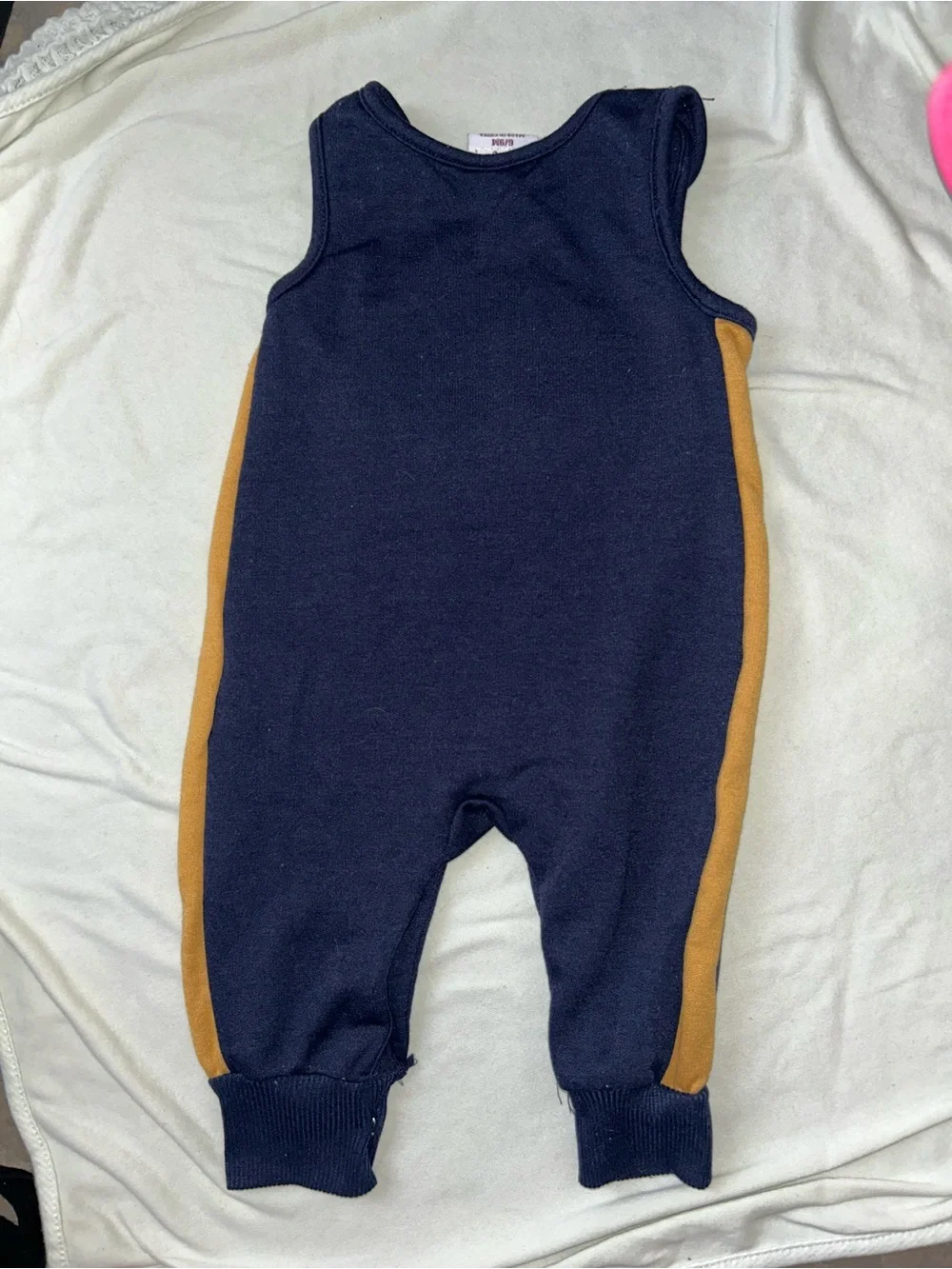 Daddy's Mane Dude Navy & Blue Lion One-Piece Set