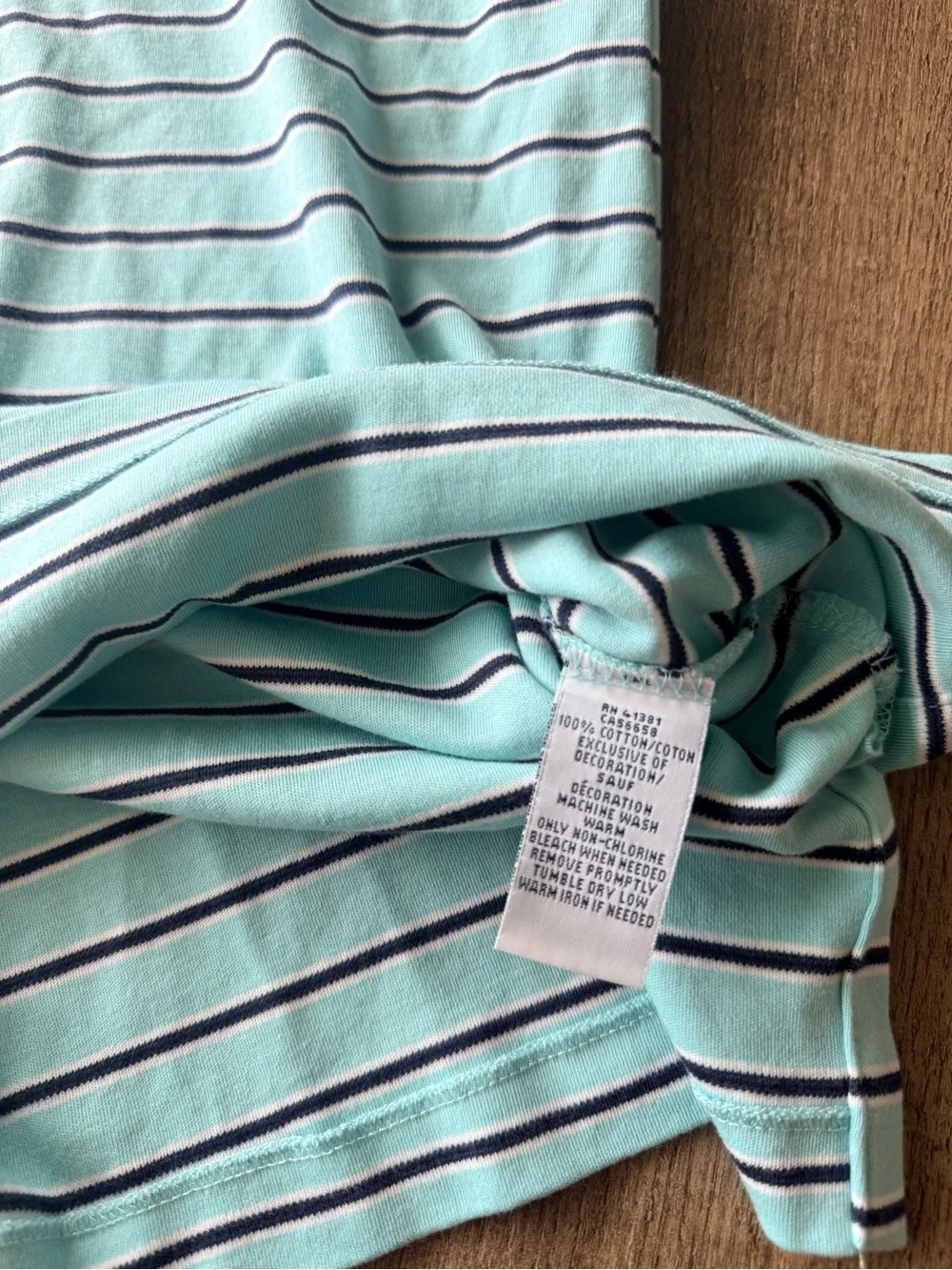 Ralph Lauren Men’s Mint Blue Polo with Navy Stripes