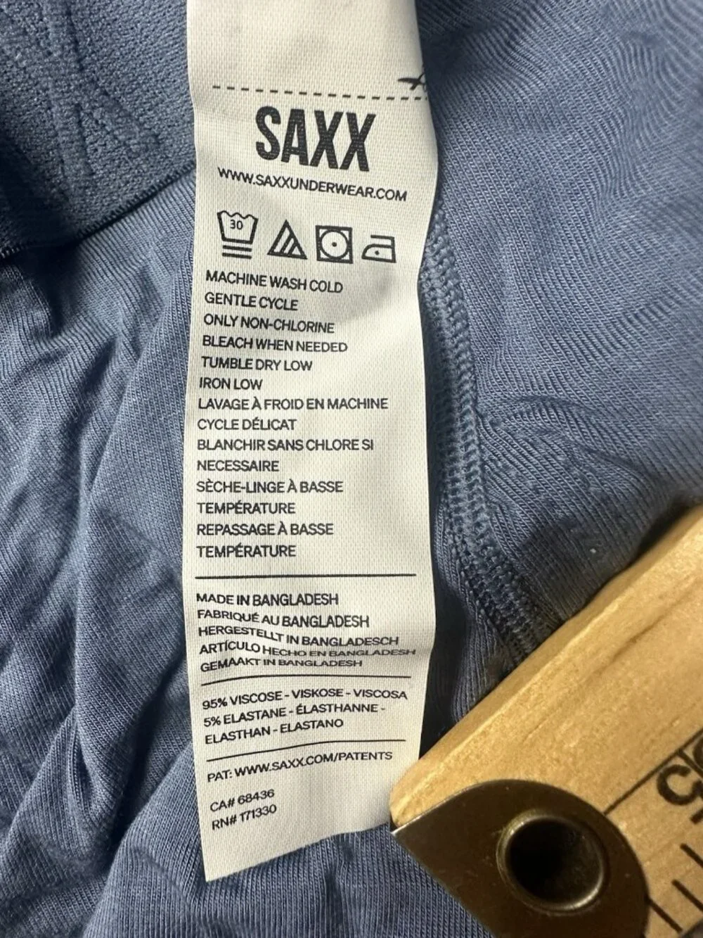 SAXX Vibe Xtra Soft Comfort Boxer Briefs Mens Large Blue SXPP3VX BallPark Pouch