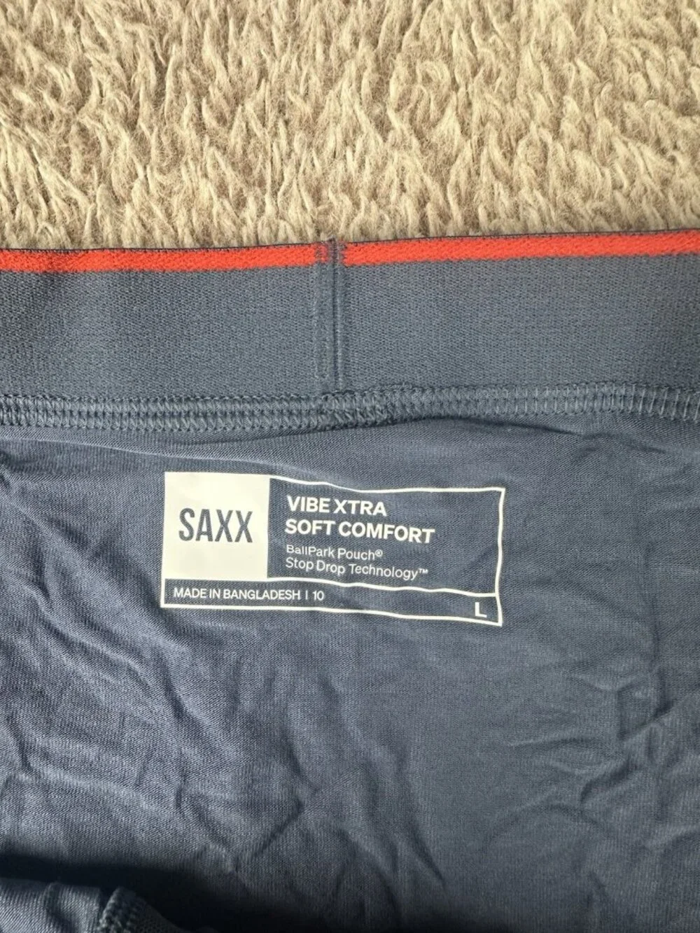 SAXX Vibe Xtra Soft Comfort Boxer Briefs Mens Large Blue SXPP3VX BallPark Pouch