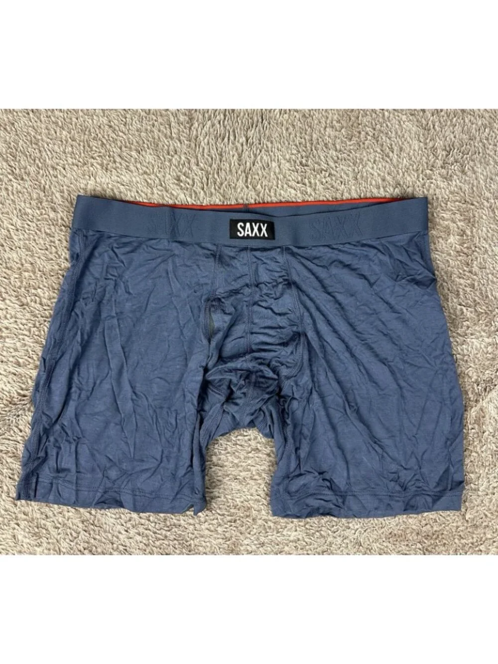 SAXX Vibe Xtra Soft Comfort Boxer Briefs Mens Large Blue SXPP3VX BallPark Pouch