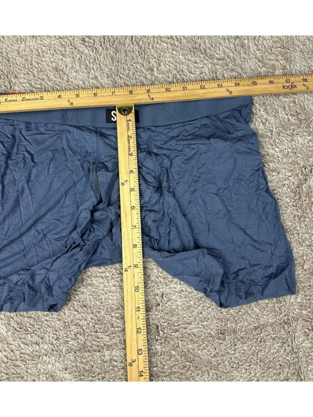 SAXX Vibe Xtra Soft Comfort Boxer Briefs Mens Large Blue SXPP3VX BallPark Pouch