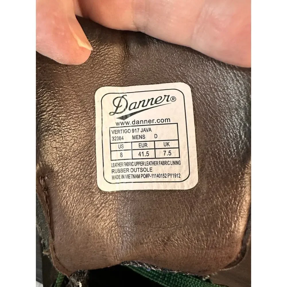 Danner Vertigo 917 hiking boots in brown leather GORE-TEX lining Vibram soles 8