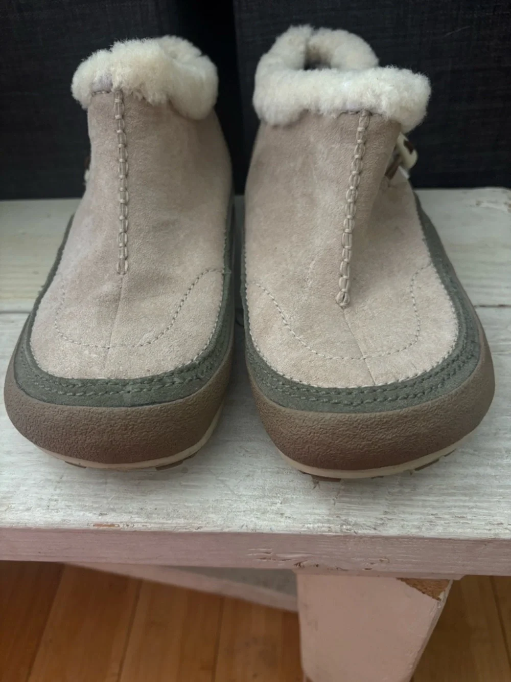 MERRELL SPIRIT TIBET LOW WINTER SHOES Taupe Brown WOMEN'S Size 8.5 Shearling