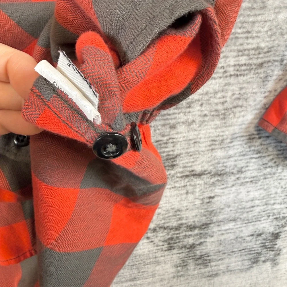 J.Crew‎ Mens XL Red Charcoal Buffalo Check Flannel Shirt The Sporting Life Plaid