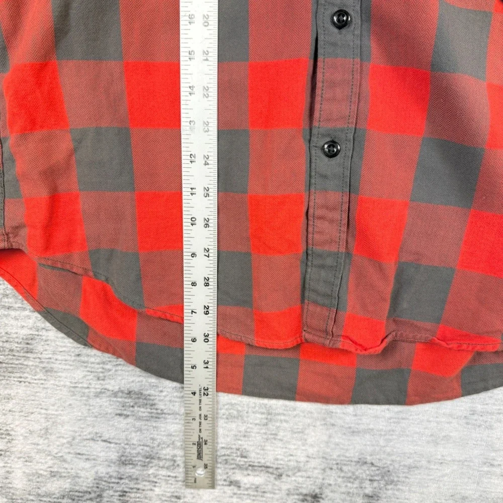J.Crew‎ Mens XL Red Charcoal Buffalo Check Flannel Shirt The Sporting Life Plaid