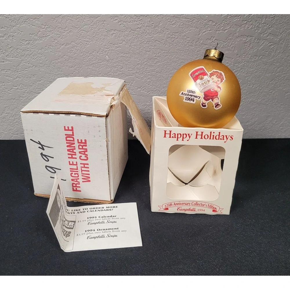VTG 1994 Campbell's Soup 125th Anniv. Collector's Edition Christmas Ornament
