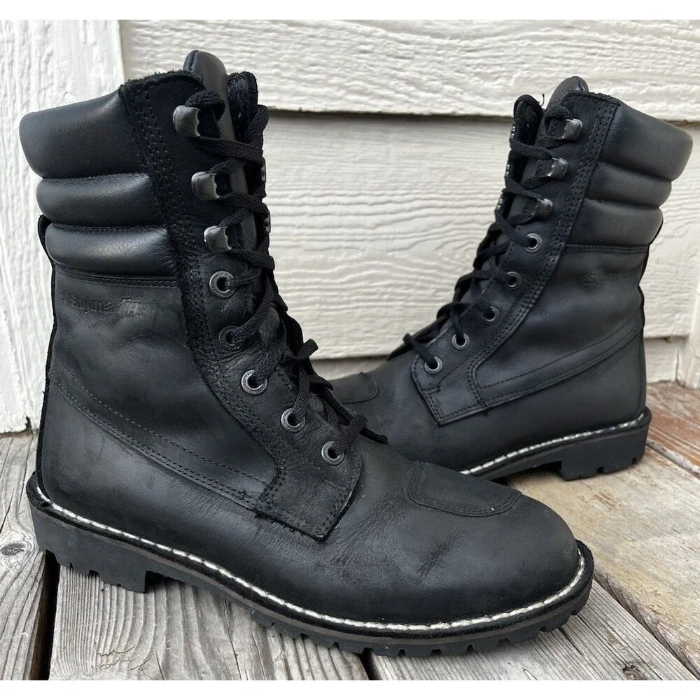 Stylmartin Yu'Rok WP Men's 9 Motorcycle Boots Black Leather Vibram Biker Moto