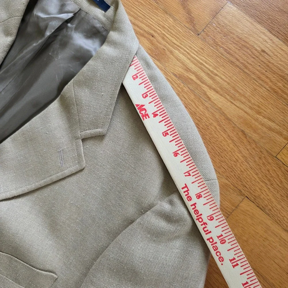 Vintage Ralph Lauren Blazer Mens 46R Polo University Club Silk Wool Linen Preppy