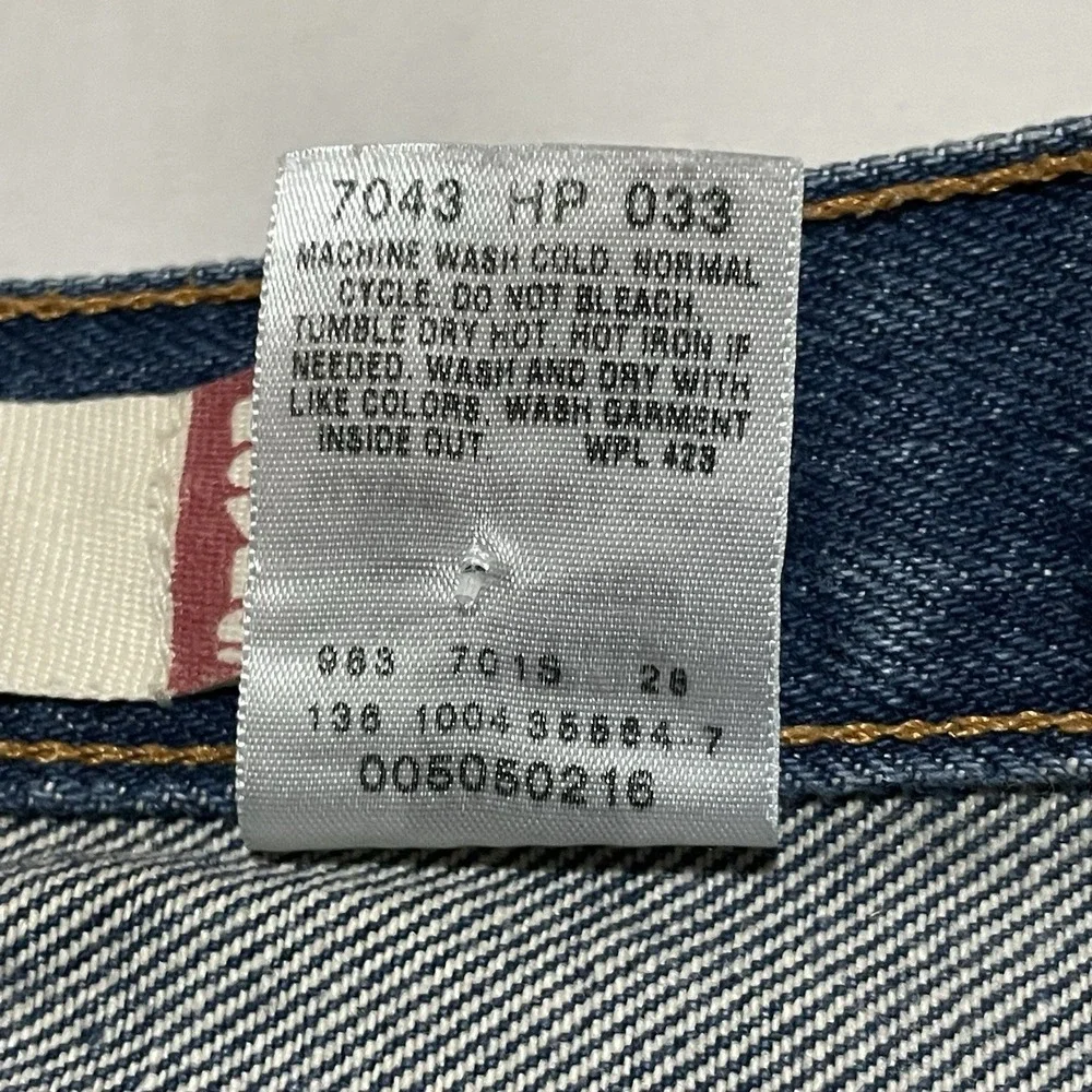 Levi's 505 Regular Fit Men's Jeans W29 L30 Dark Wash Straight Leg Made Mexico