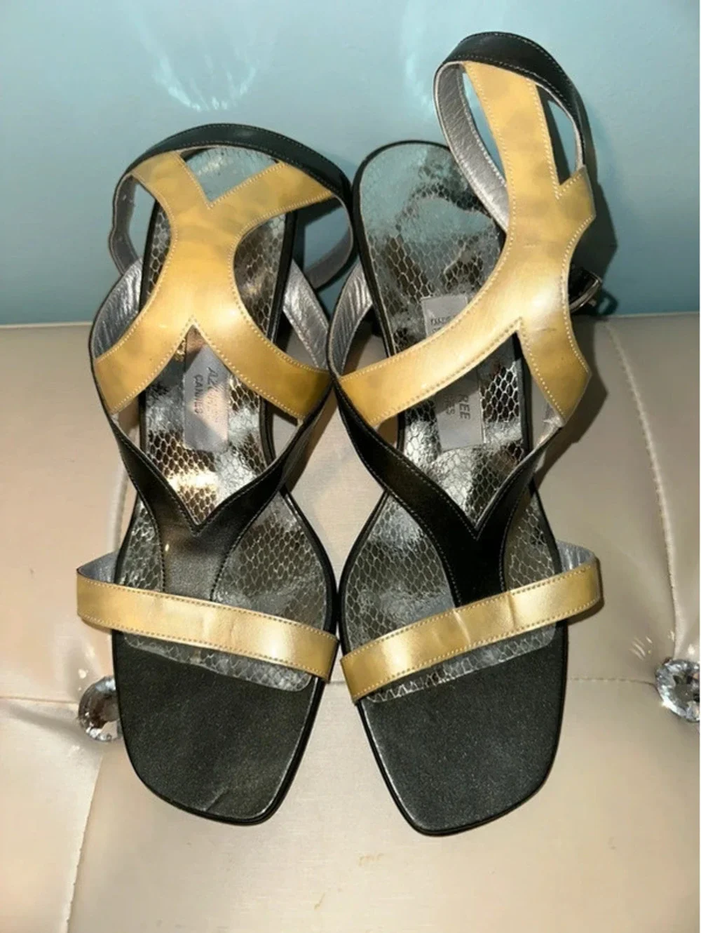 Vintage Azurée Cannes Strappy, High-Vamp Sandals France 6