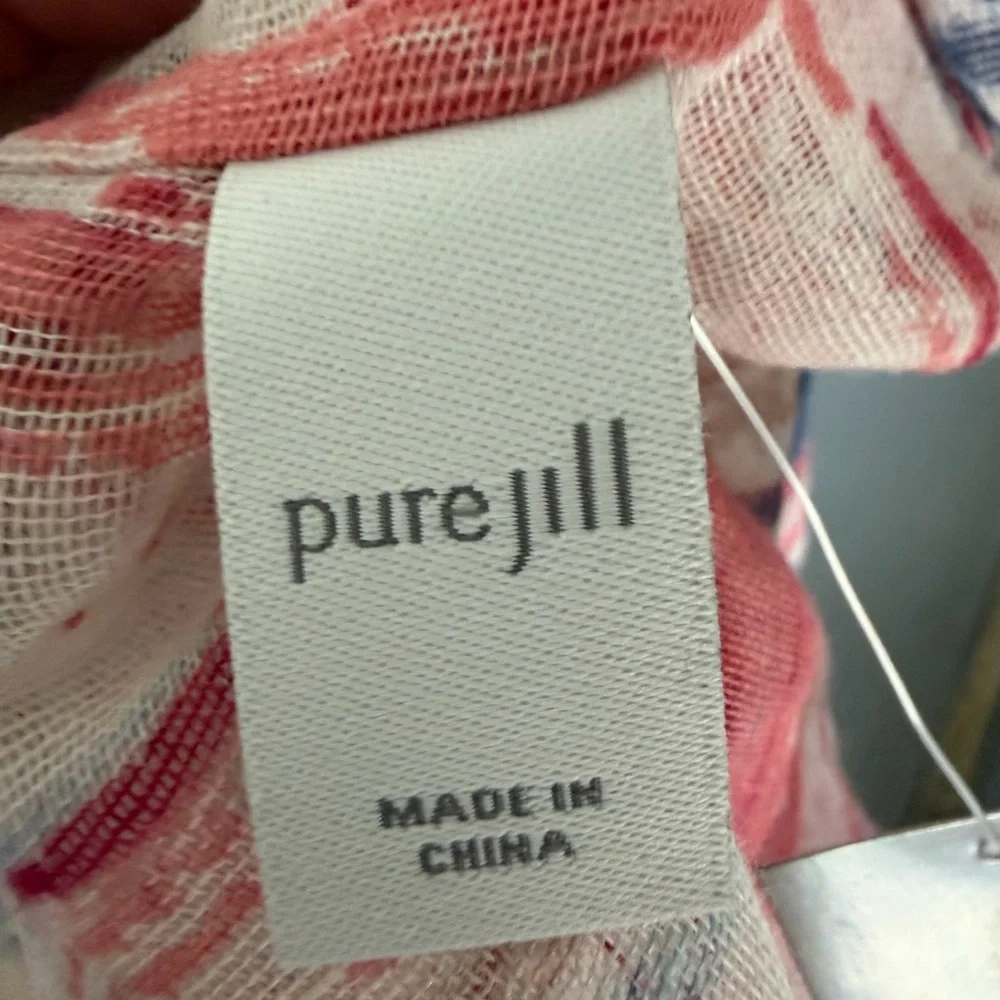 J. Jill ~ NEW Cotton and Linen Pure Jill Painterly Striped Infinity Scarf ~ NWT