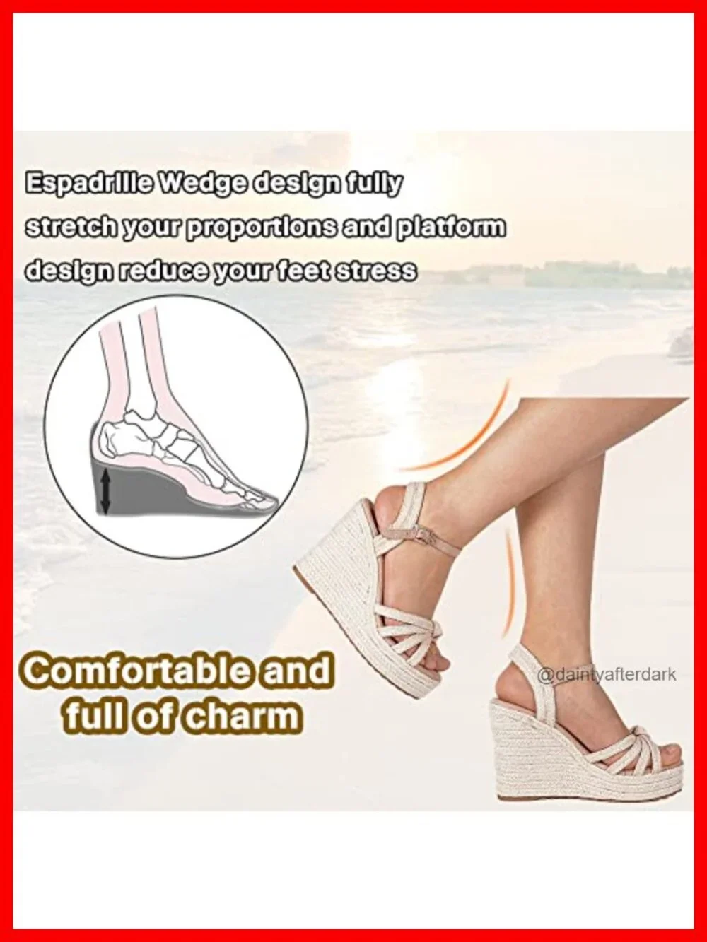 Woven Linen Straw Espadrille Wedge Sandals Open Toe Platform Ankle Strap