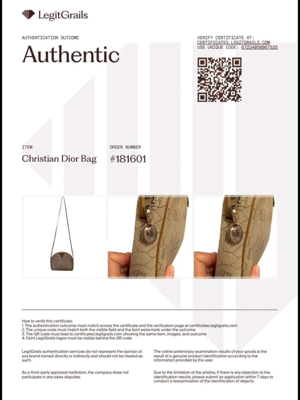 Dior Women’s Vintage Honeycomb PVC Leather Cream and Tan Signature Crossbody Bag