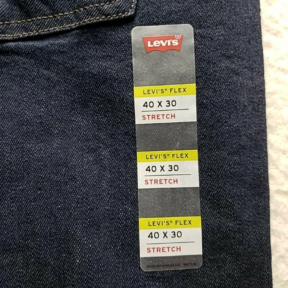 Levis 514 Jeans Mens 40x30 Blue Regular Fit Straight Flex Stretch Denim Pants