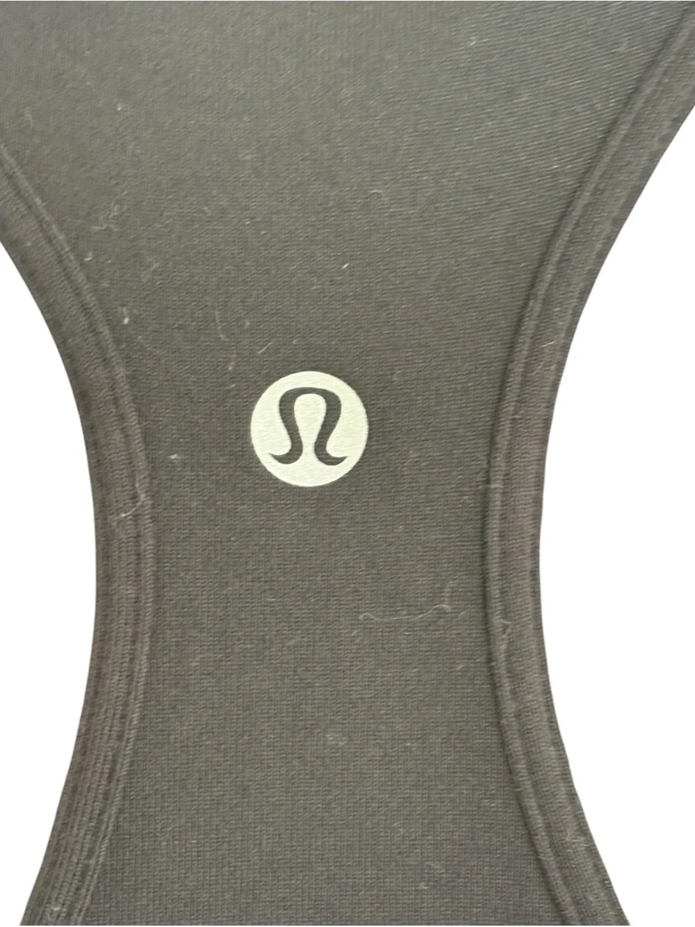 Lululemon Black Tank Top Racerback White Stitching Size Medium