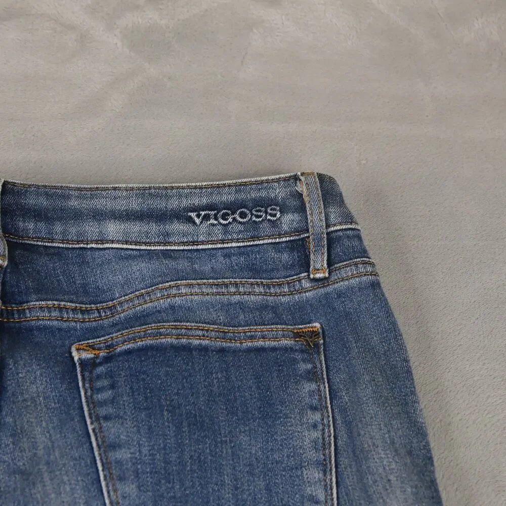 VIGOSS Jeans Womens 29 (29x27) Jagger Skinny Blue Denim Distressed