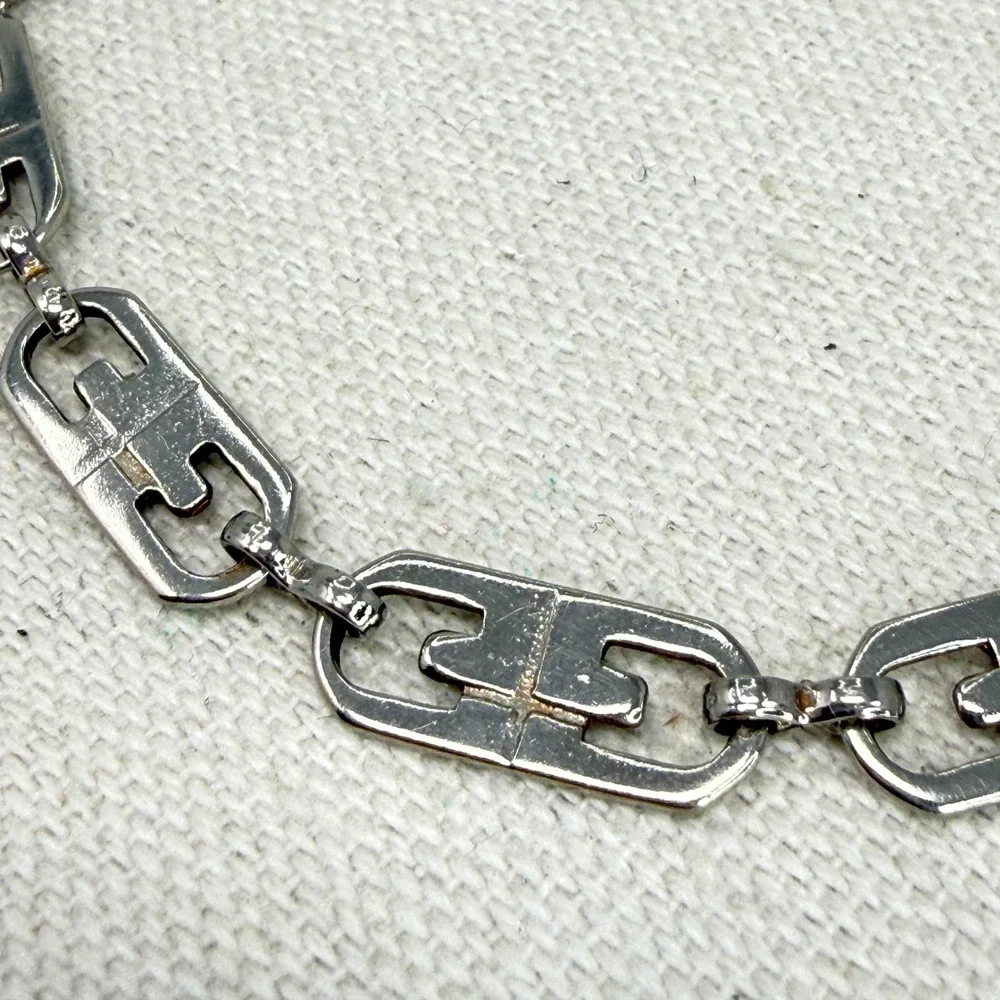 Chunky Link‎ Chain Bracelet Letter G Logo Statement Jewelry Vintage