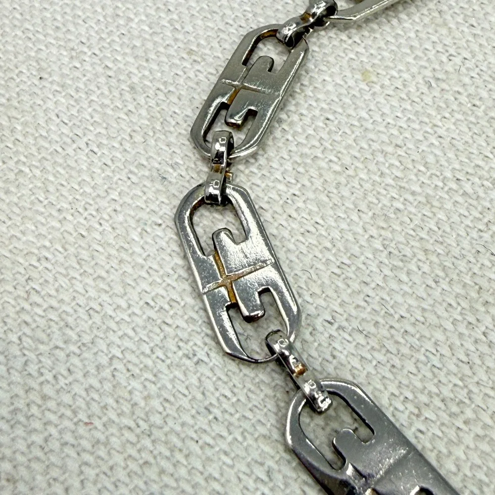 Chunky Link‎ Chain Bracelet Letter G Logo Statement Jewelry Vintage