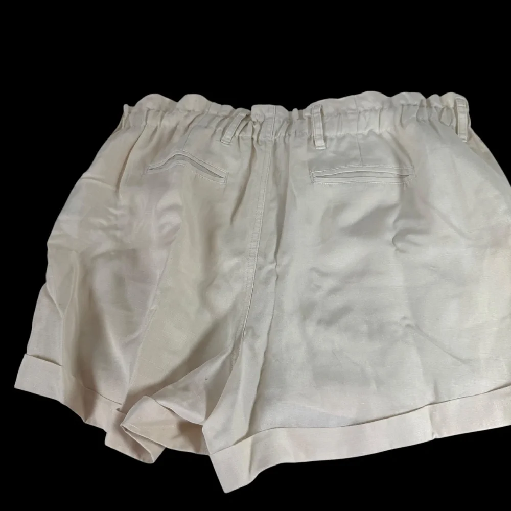 Rails Monte Oat‎ Linen Blend Pull On Cuffed High Waist Shorts Sz L