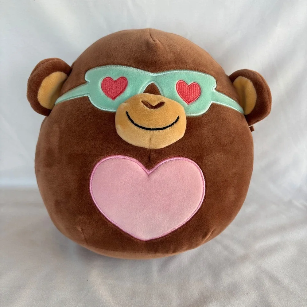 Squishmallows Boyd‎ the Monkey 8-Inch Valentine Plush with Glasses