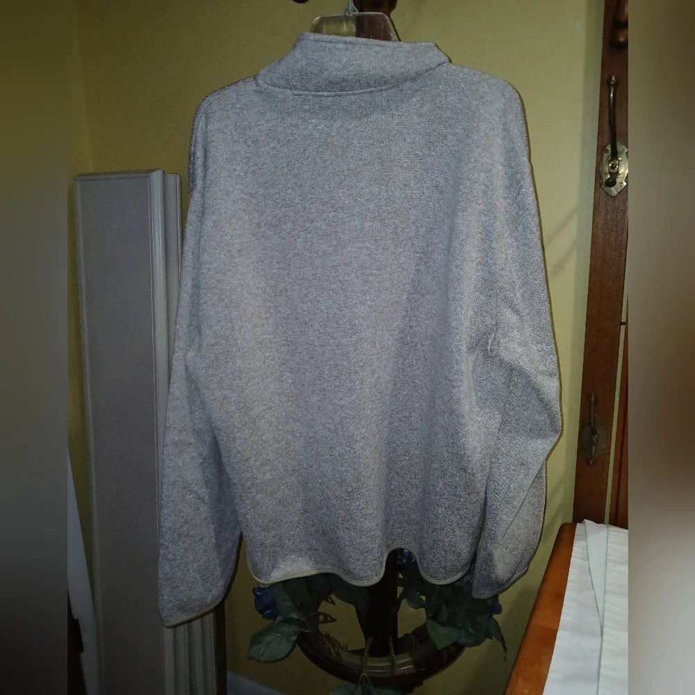 Crown & Ivy Gray Quarter Zip Fleece Pullover XL Soft Cozy Casual