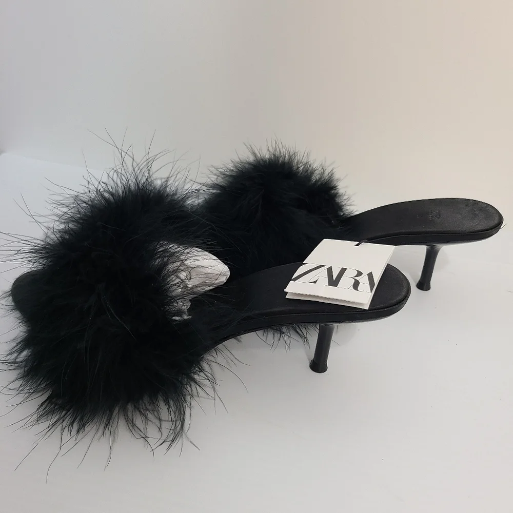 Zara heeled mules