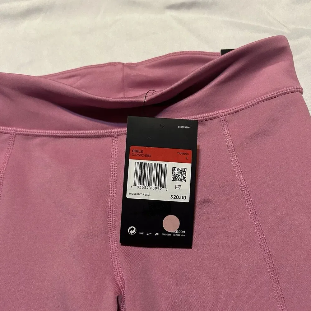 Nike Shorts Girls Large Pink Gym Activewear New