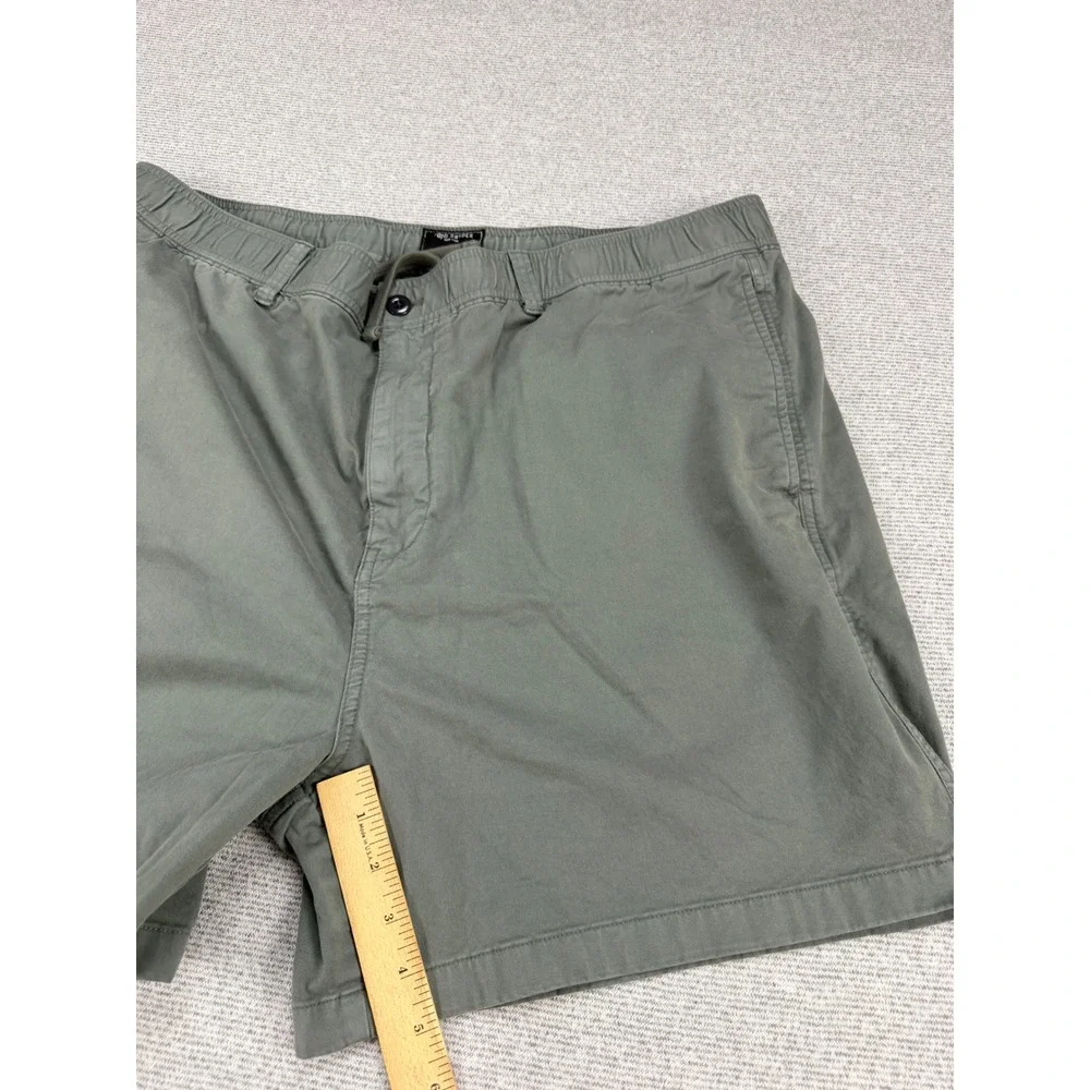 Todd Snyder Mens Weekend Shorts Olive Green Elastic Waist Cotton Stretch XXL