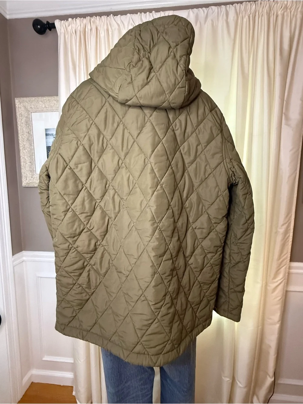 J. Crew quilted hooded