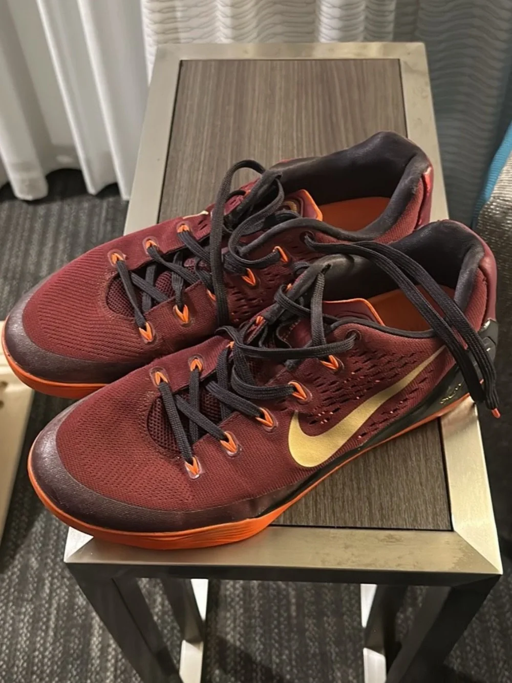 Kobe 9 deep garnet size 11