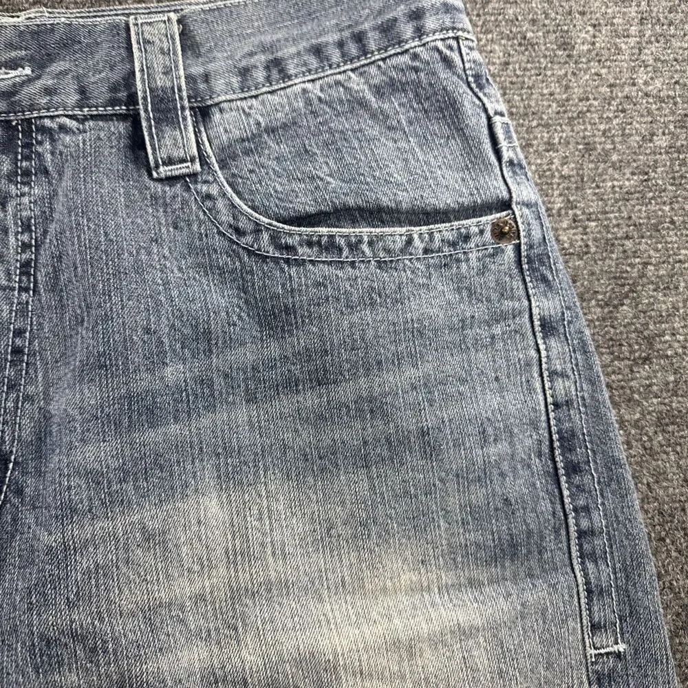 Avirex Classics Jeans Mens 36x30 Baggy Wide Leg Light Wash Y2K Hip Hop Vintage